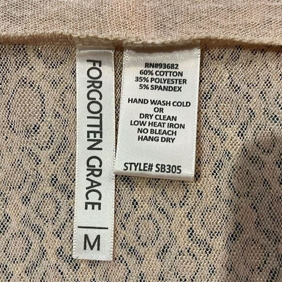 FORGOTTEN GRACE Sheer Lace Kimono Coverup Size M - Picture 7 of 8